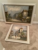 NICE Pair of Large oil paintings