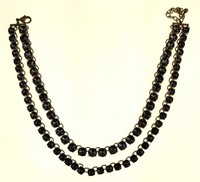 Double Strand Large Rhinestones Necklace