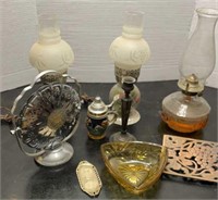 Oil Lamp, Candy Dish, Trivet, Stein, etc.