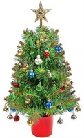2FT Tabletop Mini Christmas Tree, Ornaments 2pc
