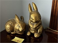 2 Gold Bunnies