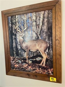 Home interiors Print Mailbox Wagon Wheel /Deer