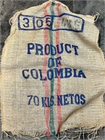 Columbia Burlap Coffee Bean Sack 28"x36"