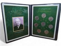 Complete Eisenhower US Dollar coin set. In