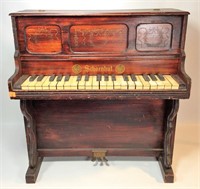 Schoenhut Child's Piano, faux mahogany case,