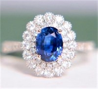 1.95ct Royal Blue Sapphire 18Kt Gold Ring