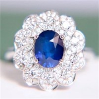 2.2ct Sri Lankan Sapphire 18Kt Gold Ring