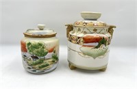 Hand Painted Nippon Jars