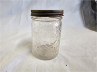 Vintage 1930 Jumbo Peanut Butter Glass Jar