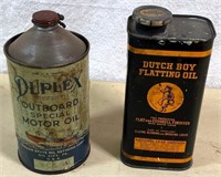Antique quart cans- Duplex & Dutch Boy