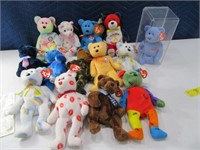 (14) TY Beanie Baby Babies Bears Toys vtg