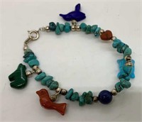 7" Sterling Silver & Turquoise Bracelet