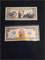 Uncirculated $1 & $2 Bills