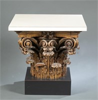 Architectural column capital table