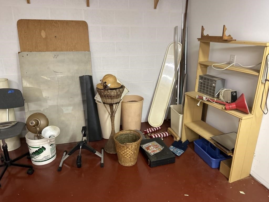 Miscellaneous basement items, chair, likes,