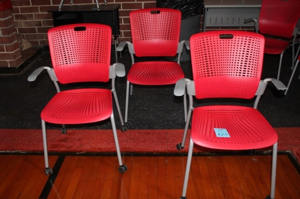 Rolling Red Office Chairs