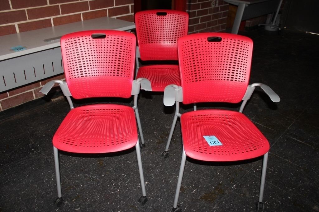 Rolling Red Office Chairs