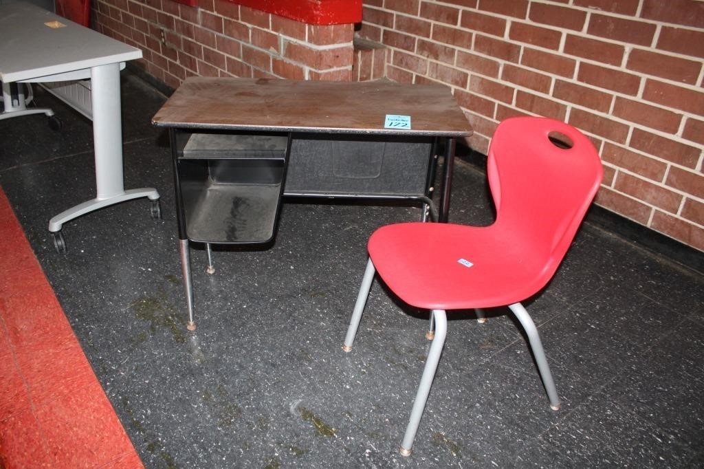 Small Table / Desk , Red Chair