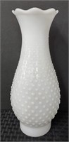 White Milk Glass Hobnail Lamp Globe