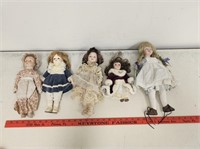 (5) Old Porcelain Dolls