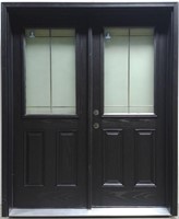32" Wide Woodgrain Fiberglass Double Door