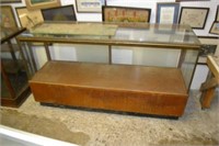 Antique Oak Store Display Case - No Shelves