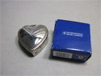 International Silver Company Heart Trinket Box