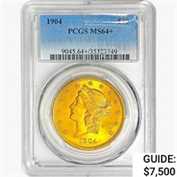 1904 $20 Gold Double Eagle PCGS MS64+