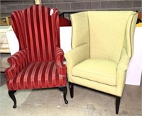 Pair of Upholstered Wingback Chairs