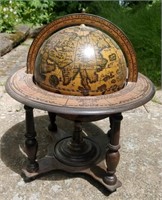 Wooden Globe With Zodiac Signs 13" x 15"