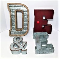 Metal Letters and & sign