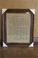 Framed Copy of The Declaration of