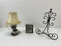 Decor including Small Lamp, Good Friends, and