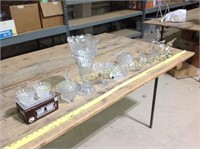 10 pas Crystal and Lead Crystal glassware,, 14"