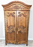 Beautiful Carved Computer Armoire