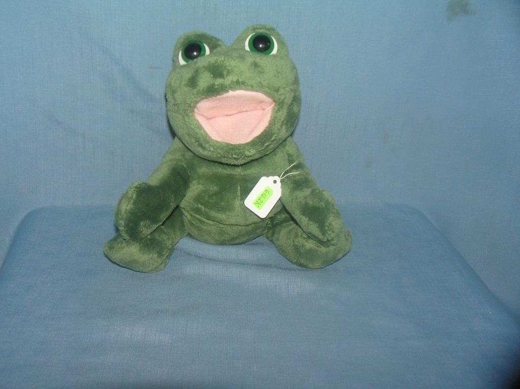 Vintage large frog plush toy