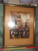 Mid Century 1960 Paris Original Abstract Oil