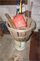 Lot of Bucket and Apple Basket