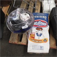 Small Weber grill, new 20# bag Kingsford charcoal