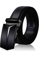 (XL)Men's Belt, Slide Genuine Leather Ratchet