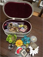 Vintage box of costume jewelry