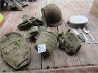 US MILITARY HELMENTS, CANTEEN, BELT, MORE