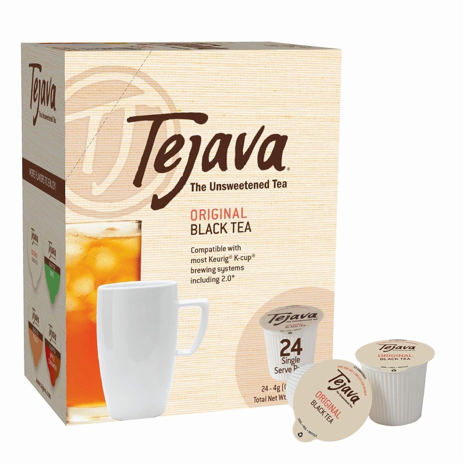 4pks Tejava Original Unsweetened Black Tea pods 24