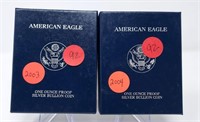 2003, ‘04 Silver Eagle Proofs