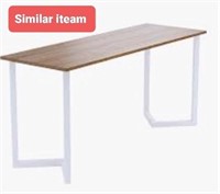 Coffee table (30x89×48cm) White and brown v shaped