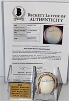 2012 Seattle Mariners Signed Baseball w Beckett
