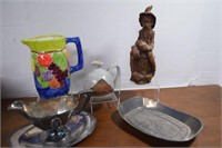 Signed Pottery, Nickel Silver Items & More