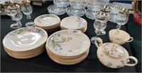 Bavarian china and stemware