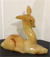 Extra large fawn wax candle by Lucciw measuring
