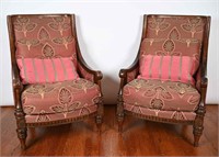 Vintage Custom Upholstered Century Baroness Chair